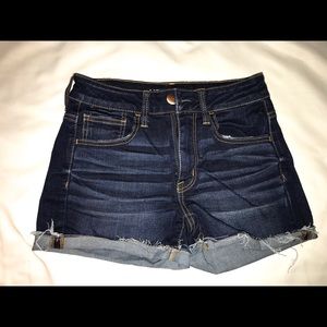 American Eagle denim high-rise shorts